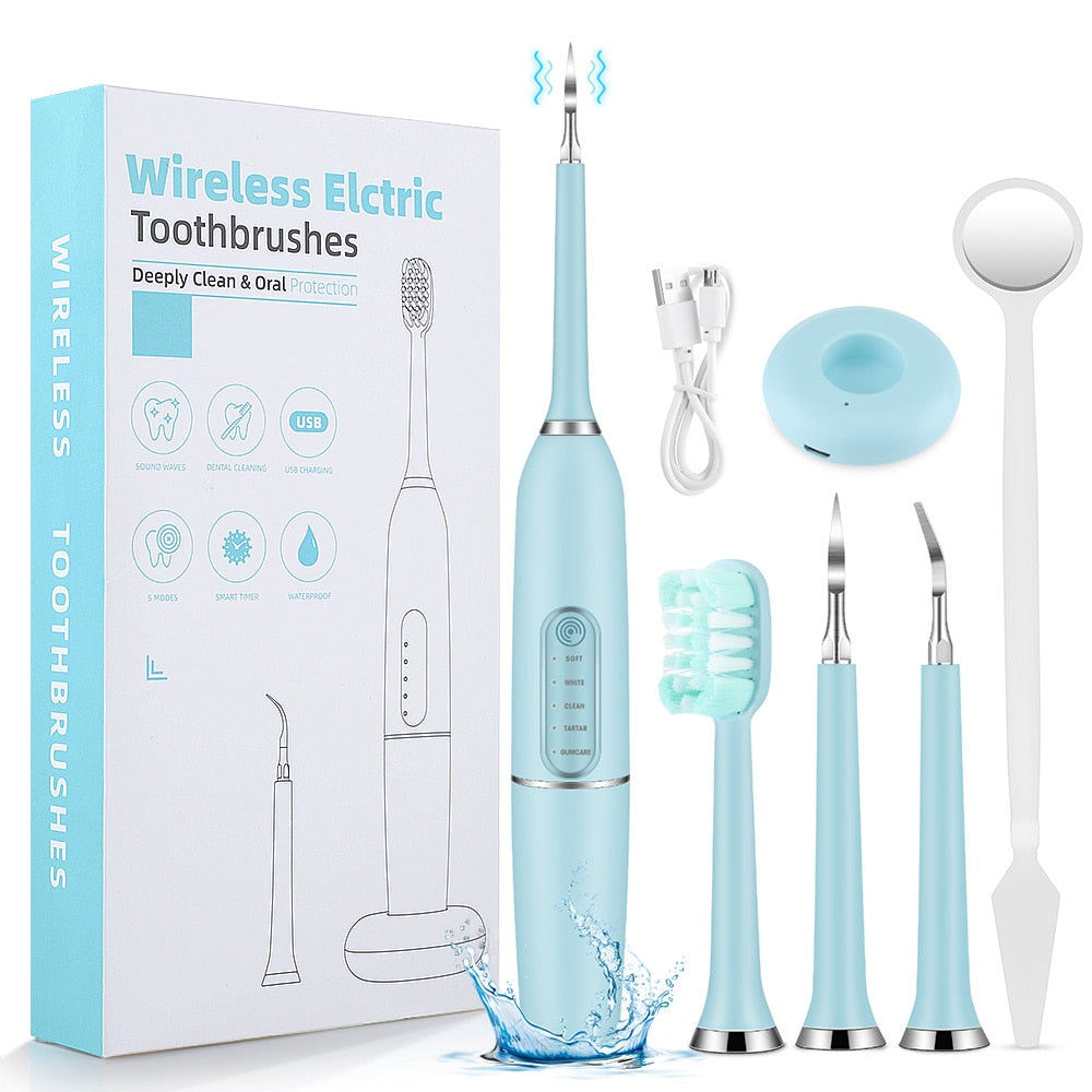 Ms.Dear Irrigator Dental Cleaning Tools Sonic Oral Calculus Removal Teeth Whitening Scaler Tartar Scraper Electric Toothbrush