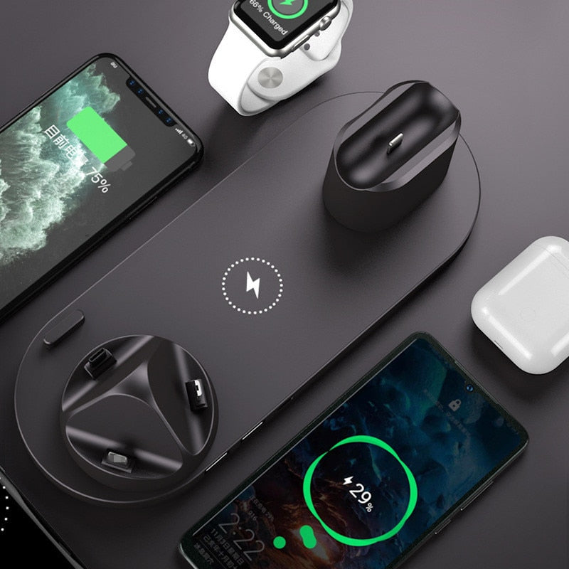 2023 Wireless Charger for iPhone 14 13 12 Fast Charger for iphone Fast Charging Pad Huawei Charging Dock Station 6 in 1