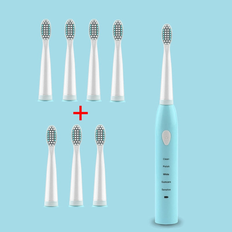 Electric Toothbrush Powerful Ultrasonic Sonic USB Charge Rechargeable Tooth Washable Electronic Whitening Timer Teeth Brush J110