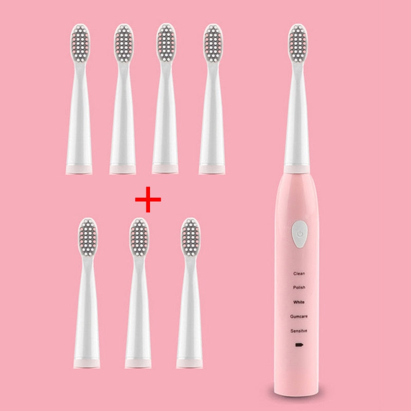 Electric Toothbrush Powerful Ultrasonic Sonic USB Charge Rechargeable Tooth Washable Electronic Whitening Timer Teeth Brush J110