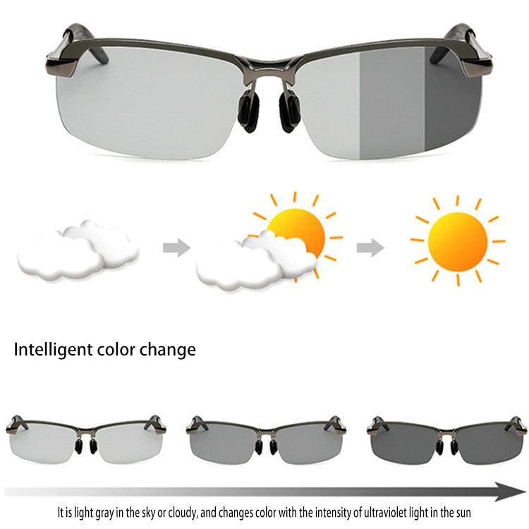 Color-Changing Polarized Sunglasses Men &#39;S Night Vision Sunglasses 3043 Outdoor Riding Day And Night Driving Sunglasses