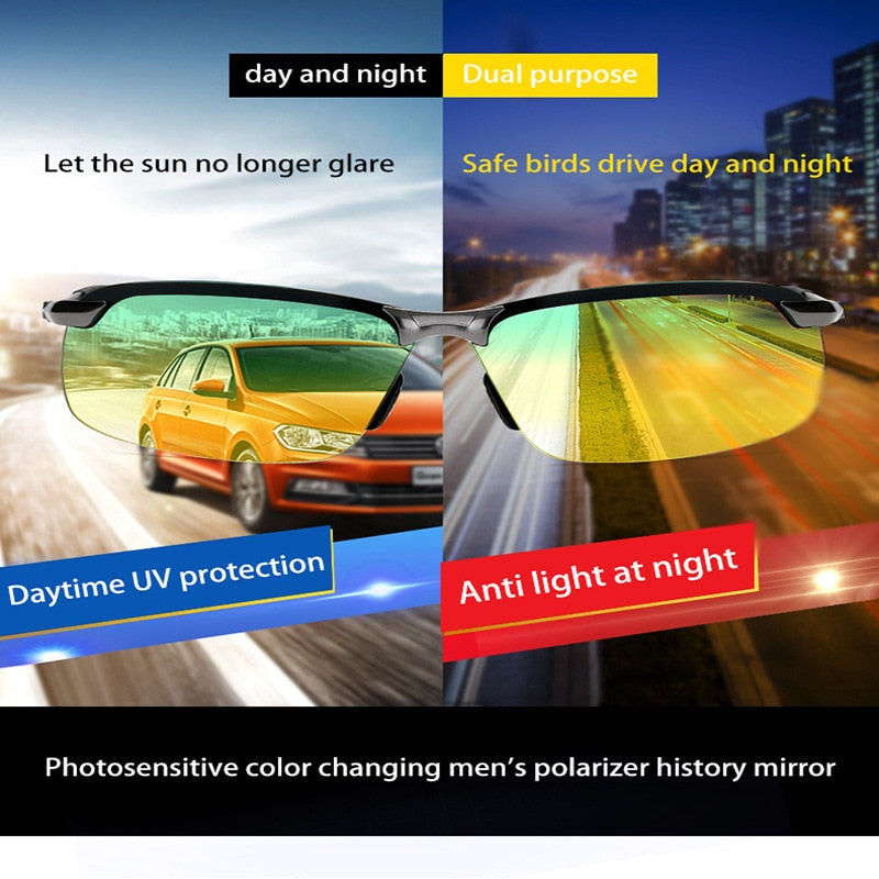 Color-Changing Polarized Sunglasses Men &#39;S Night Vision Sunglasses 3043 Outdoor Riding Day And Night Driving Sunglasses